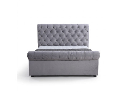 Conception lit Chesterfield Textile Revêtement en cuir Lits d'hôtel Chambre à coucher Nouveau Velours