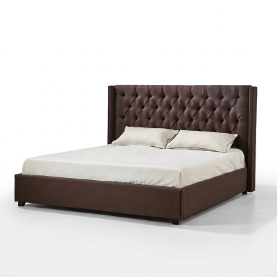 Chambre Lit 200x200cm Lits Rembourrés Chesterfield Tissu Textile