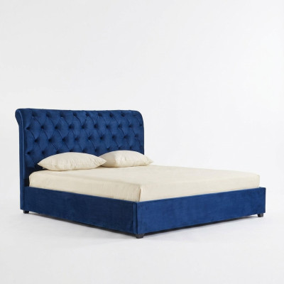 Lit double Chesterfield Blue's Chambre Mobilier de Luxe Lits Rembourrage
