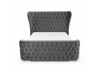Chesterfield Hotel Double Leather Bed Chambre Tapisserie de Luxe Lits 200x200