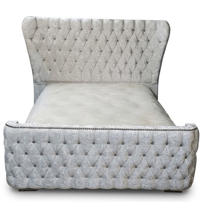 Lit Chesterfield Chambre Lits Textile 180x200cm Velours Grand Lits Hôtel neufs