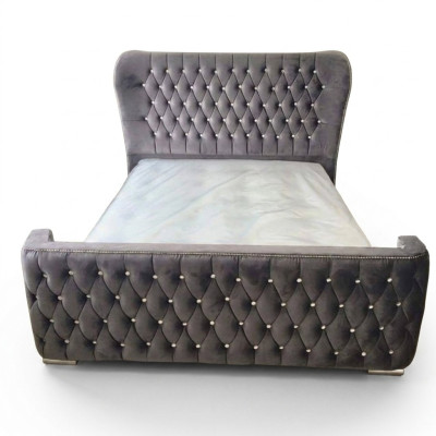 Chesterfield Lit Design Textile Cuir Velours Rembourrage Lits Hôtel Chambre