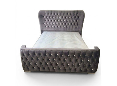 Chesterfield Lit Design Textile Cuir Velours Rembourrage Lits Hôtel Chambre