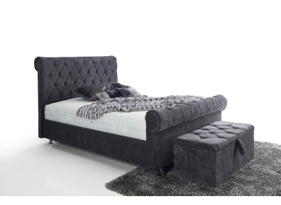 Lit en velours de luxe Chesterfield Design Lits en textile Chambre Double