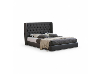 Grand lit double Chesterfield gris de luxe Royale Luxury Beds