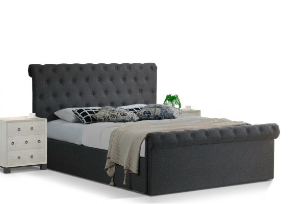 Chesterfield Classic lit Design Tissu Literie Textile 140x200cm