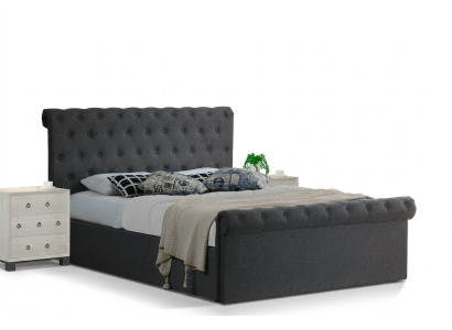 Chesterfield Classic lit Design Tissu Literie Textile 140x200cm