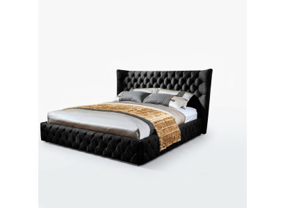 Chesterfield Lit Noir Chambre Lits Textile Velours Grands Lits Hotel