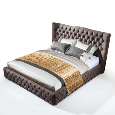 Lit Chesterfield grand lit grand lit Chambre à coucher Oreilles Lits Rembourrage Lit double