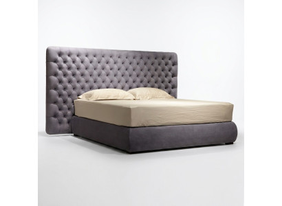 Conception de la literie de lit de luxe Double Hotel Beds Room Chesterfield Gray Velvet nouvel