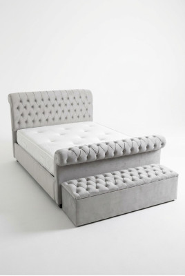 Designer anglais Chambre Literie Lits Doubles Hôtel Chesterfield