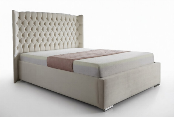 Lit Chesterfield Design Chambre Lits Anglais 180x200cm Revêtement Textile
