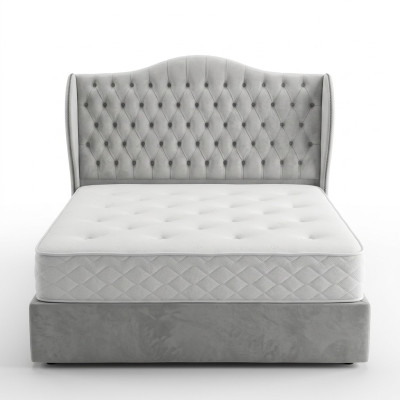 Conception de lit Chesterfield Chambre à coucher Lits anglais 180x200cm Rembourrage textile