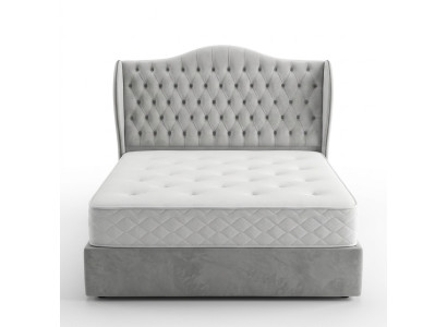 Conception de lit Chesterfield Chambre à coucher Lits anglais 180x200cm Rembourrage textile
