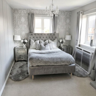 Lit Chesterfield Design Chambre Lits Anglais 140x200cm Rembourrage Textile