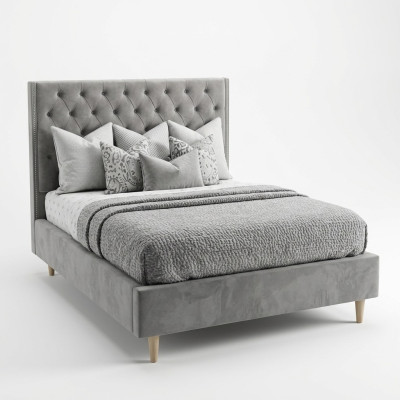 Lit Chesterfield Design Chambre Lits Anglais 140x200cm Rembourrage Textile