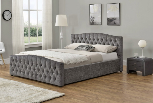 Chesterfield Lit Design Chambre Lits Anglais 180x200 Revêtement Textile
