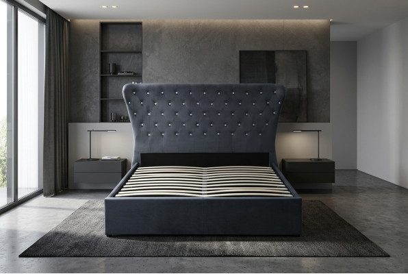 Chesterfield Lit Design Chambre Lits Anglais Tissu d'Ameublement