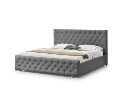 Lit Chesterfield Design Chambre à coucher Lits anglais 200x200cm Revêtement textile