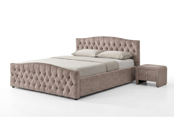 Lit design rembourré Textile Lit rembourré en cuir 180x200cm Chambre