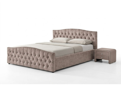 Lit design rembourré Textile Lit rembourré en cuir 180x200cm Chambre