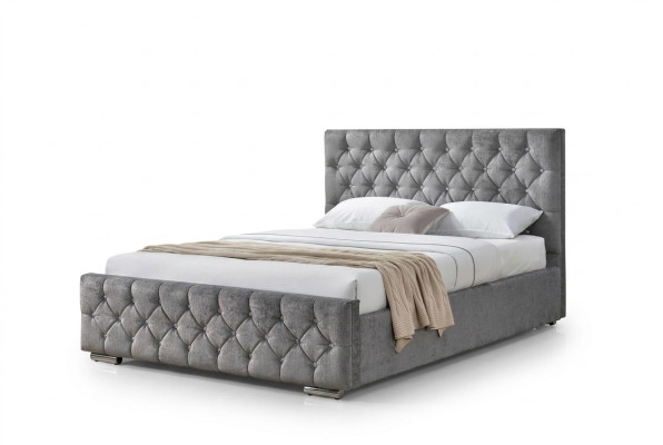 Lit Chesterfield design chambre anglais Lits 160x200cm Rembourrage en textile