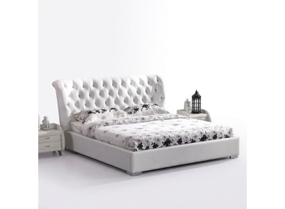Chesterfield lit Chambre Lits Textile 180x200cm Velours Grand Lits Hôtel neuf