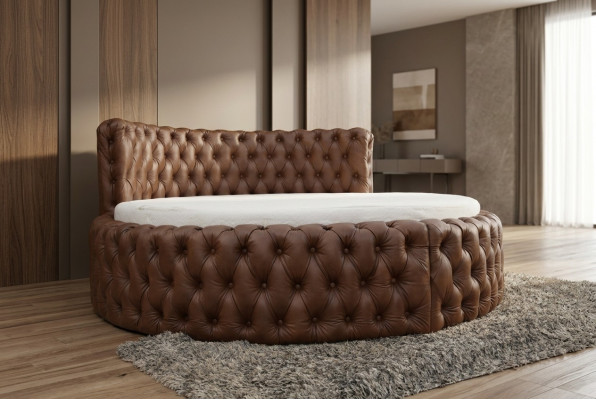 Lit de designer Chambre Lits Textile Cuir Hôtel de luxe Rembourrage Velours