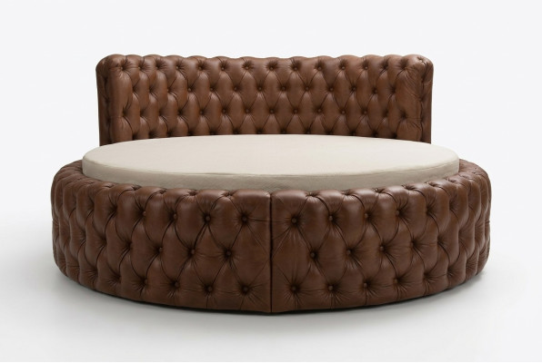 Lit de designer Chambre Lits Textile Cuir Hôtel de luxe Rembourrage Velours