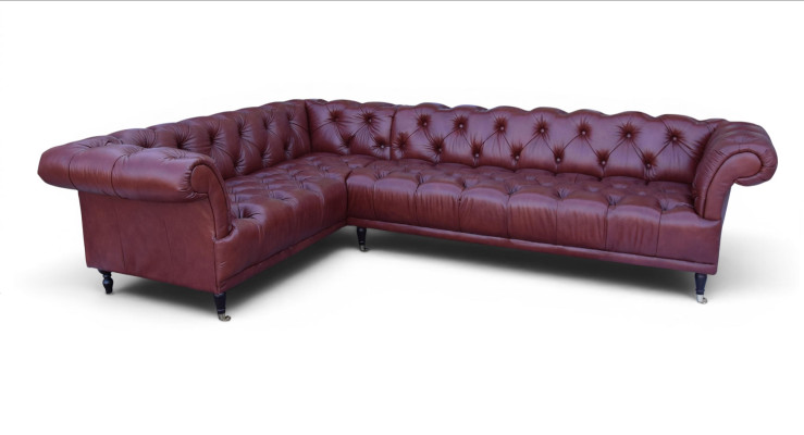 Élégant canapé d'angle Chesterfield Suite rembourré - fait sur mesure