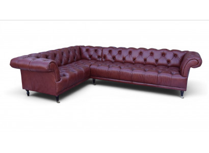 Élégant canapé d'angle Chesterfield Suite rembourré - fait sur mesure