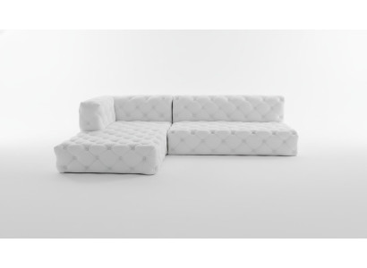 Canapé d'angle design en cuir avec des cristaux, nouveaux canapés d'angle en cuir.