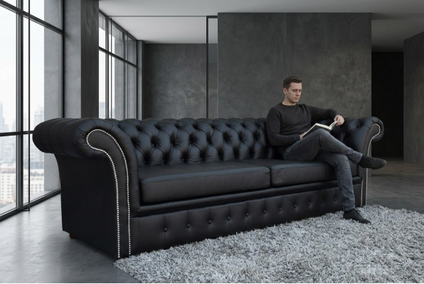 Canapé Chesterfield Sofa Coussin Tissu Cuir Canapés Ensemble de Coussin 3 Places