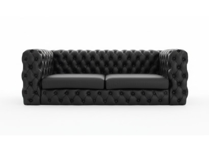 Canapé 3 places Chesterfield noir Designer Luxury Suite