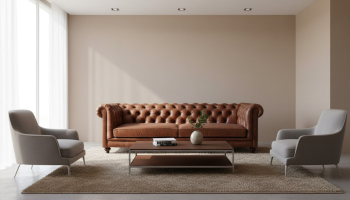 Canapé Chesterfield en tissu pour canapé canapé en cuir Canapés Suite 3 places