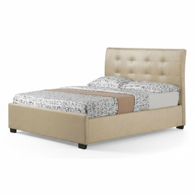 Chesterfield Design Rembourrage Lit Anglais Gris Lits 160/180x200 cm Lit Double