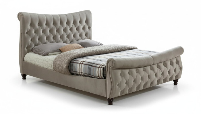 Canapé Chesterfield noir Chambre d'hôtel Lit double Rembourrage Mobilier de luxe