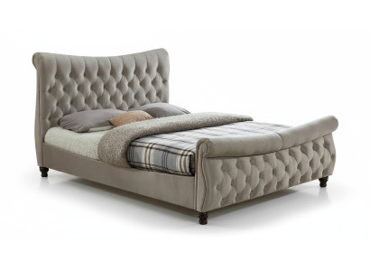 Canapé Chesterfield noir Chambre d'hôtel Lit double Rembourrage Mobilier de luxe