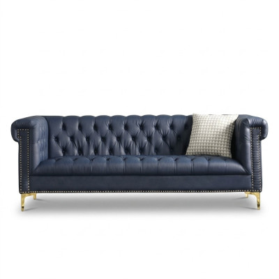 Mobilier de style anglais Chesterfield Canapé 3 places Rose Turkis 3 places Canapé bleu