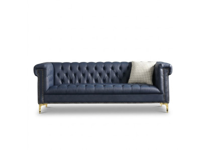 Mobilier de style anglais Chesterfield Canapé 3 places Rose Turkis 3 places Canapé bleu