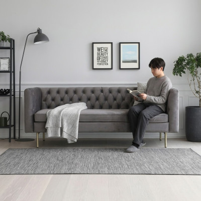 Canapé Luxe Tissu Chesterfield Canapé Canapés Rembourrage 3 Places Meubles Italiens