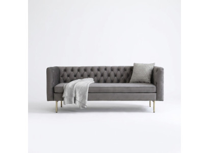 Canapé Luxe Tissu Chesterfield Canapé Canapés Rembourrage 3 Places Meubles Italiens