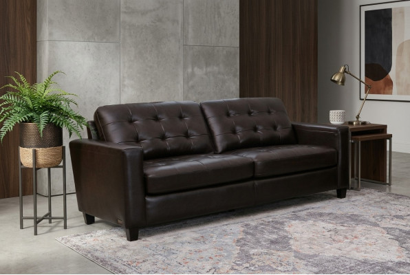 Canapé Chesterfield 3 places en cuir, canapé rembourré, ensemble d'assise 3 places, neuf.