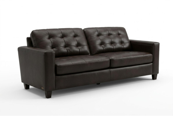 Canapé Chesterfield 3 places en cuir, canapé rembourré, ensemble d'assise 3 places, neuf.