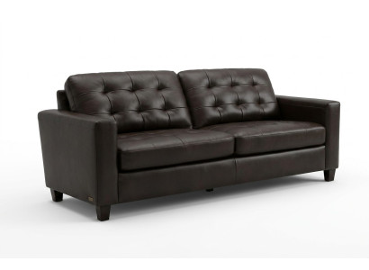 Canapé Chesterfield 3 places en cuir, canapé rembourré, ensemble d'assise 3 places, neuf.