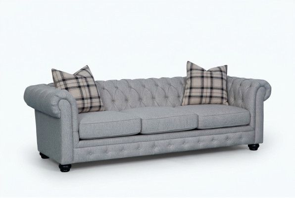 Canapé Chesterfield 3 places Sofa en tissu Canapé d'assise 3 places Neuf