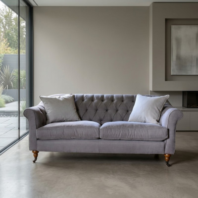 Canapé Chesterfield 3 places en tissu, canapé, ensemble de sièges rembourrés 3 places Neuf