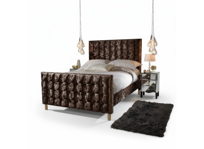 Chesterfield Lit Lit rembourré Lit double Lits Grand XXL Designer Lit de luxe Velours