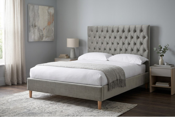 Design Chesterfield Tapisserie Anglaise Lit Double Noir 140/160/180x200