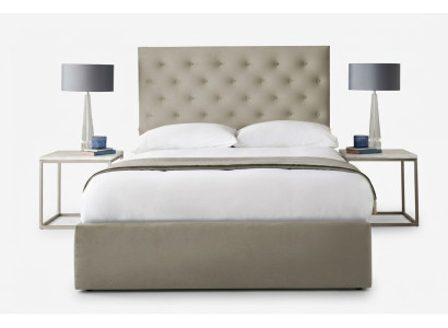 Lit Chesterfield rembourré, lit de luxe, design lit double pour chambre à coucher, nouveaux lits.